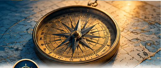 Compass and nautical chart representing financial planning