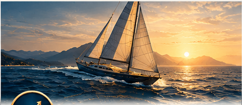Sailing vessel at sunrise representing investment planning
